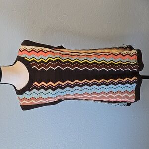 MISSONI FOR TARGET 2Oth Anniversary Sleeveless Sweater Tank Top Zigzag SZ XL